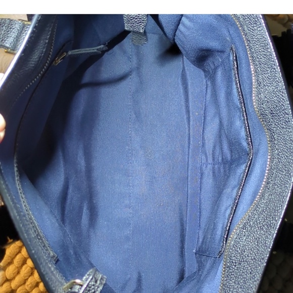 Cole Haan EVA Black Pebbled Leather Women's Tote/Crossbody Bag - Black - Picture 8 of 8